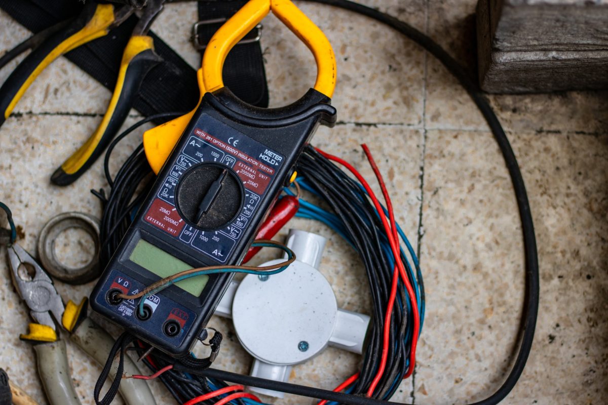 Photo of electrical tools and wiring